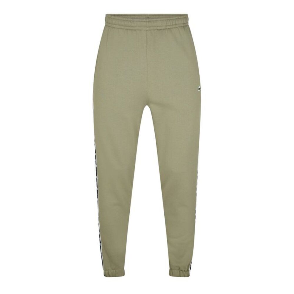 Lacoste Mens Side Stripe Slim Sweatpants / Khaki Green